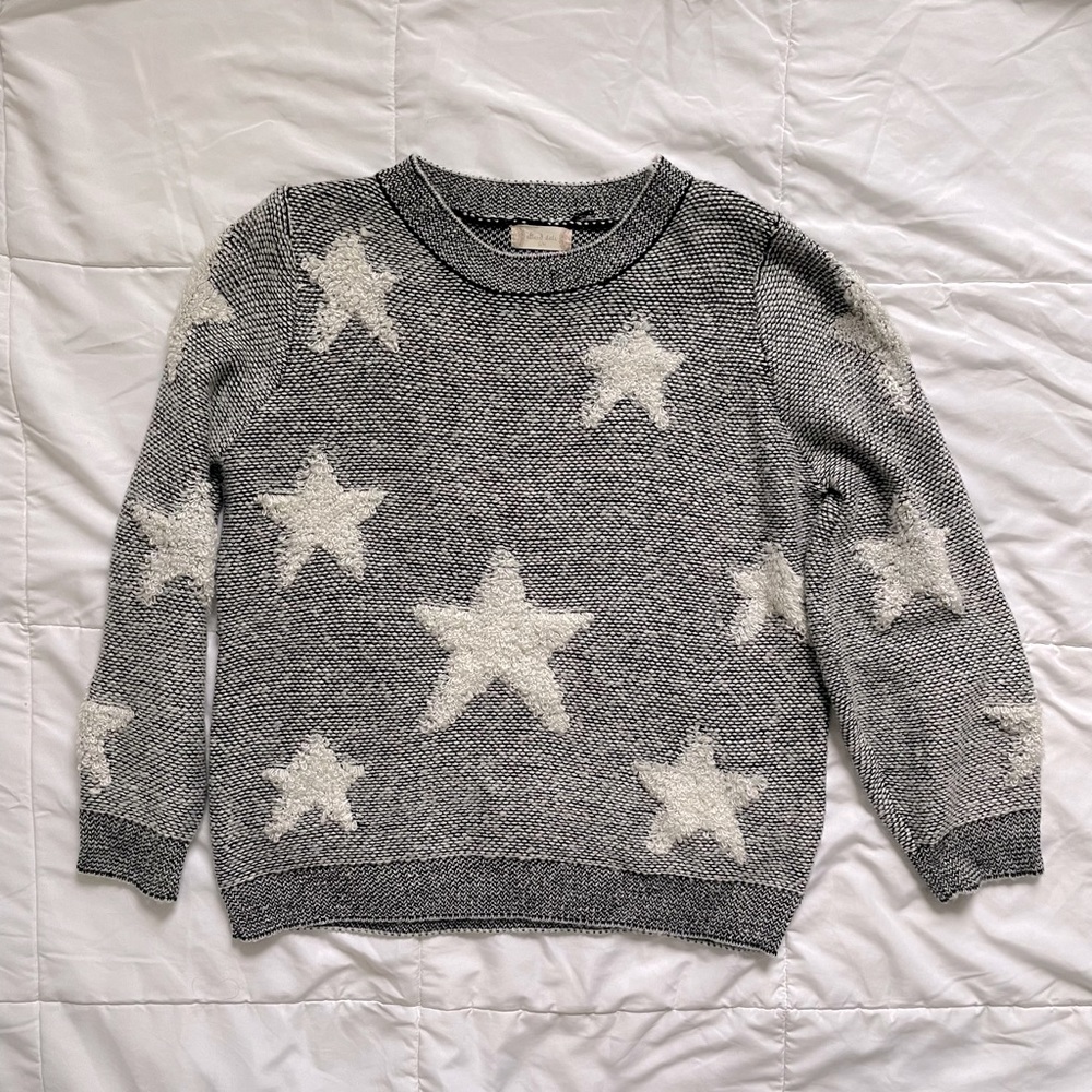 EUC altar’d state star sweater size S/M Black and Ivory